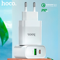 Ładowarka USB HOCO szybkie ładowanie QC PD ładowarka 20W QC4.0 QC3.0 USB typ C szybka ładowarka dla iPhone 11pro X Xs 8 Xiaomi telefon ue wtyczka 2